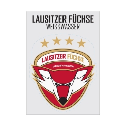 Lausitzer Füchse - Aufkleber - Logo - farbig - außen