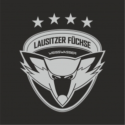 Lausitzer Füchse - Plott-Aufkleber - Logo - silber - 300x345mm