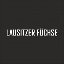Lausitzer Füchse - Plott-Aufkleber - Schriftzug - silber - 600x85mm
